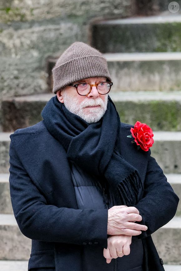 Thomas Stern, le mari de Catherine Laborde - Arrivées aux obsèques de C.Laborde en l’église Saint-Roch à Paris, le 6 février 2025. © Jacovides - Moreau / Bestimage