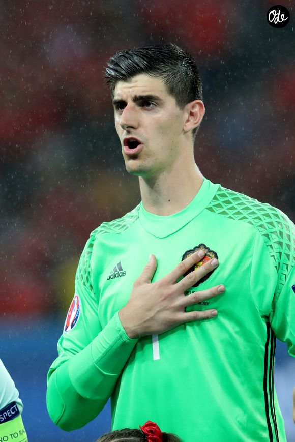 Thibaut Courtois, gardien de but belge - Le Pays de Galles s'impose face à la Belgique 3 à 1 en quarts de finale de l'Euro à Lille le 1er juillet 2016.

© Cyril Moreau / Bestimage