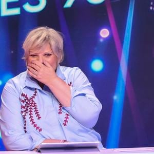 Exclusif - Laurence Boccolini, lors de l'enregistrement de l'émission "On Connait La Chanson Années 90", présentée par L.Boccolini et diffusée le 19 mai 2026 sur W9, à Paris, France, le 8 avril 2026. © Jack Tribeca/Bestimage