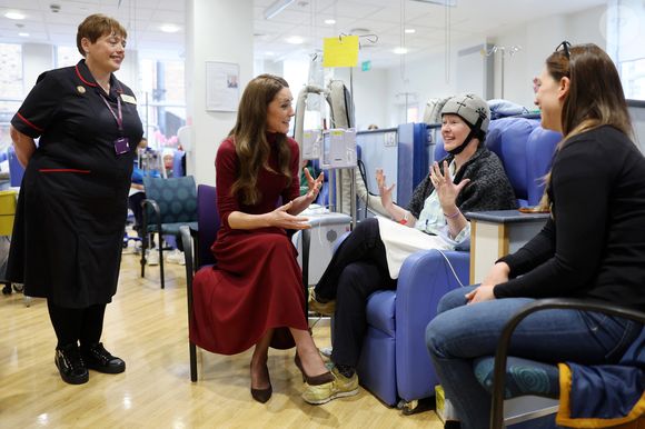 Catherine (Kate) Middleton, princesse de Galles à l'hôpital Royal Marsden, où elle a reçu son traitement contre le cancer, à Londres, Royaume-Uni, le 14 janvier 2025. © Chris Jackson/WPA-Pool/Bestimage