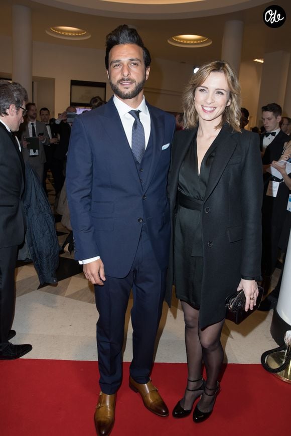 Maxim Nucci et sa compagne Isabelle Ithurburu (enceinte) - Arrivées lors de la 43ème cérémonie des Cesar à la salle Pleyel à Paris, le 2 mars 2018.
© Dominique Jacovides - Olivier Borde / Bestimage