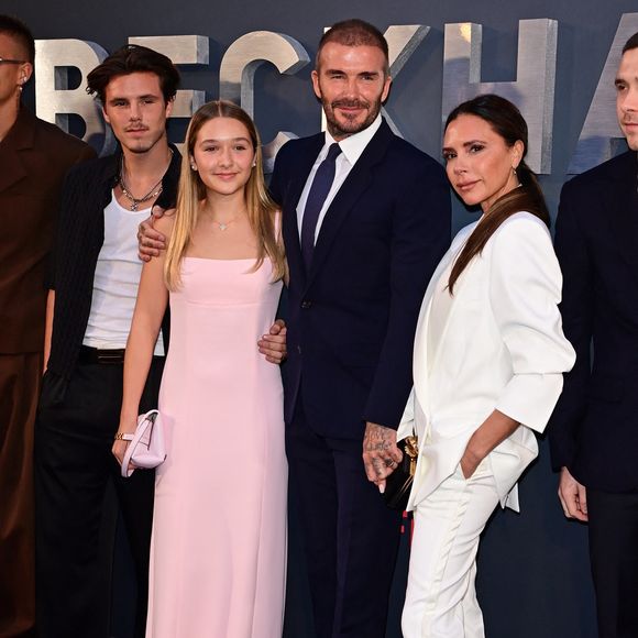 3 October 2023. La série documentaire de Netflix présente la première des épisodes 1 et 2 de BECKHAM (la famille au complet), au Cursor Mayfair, à Londres. (Agence/Bestimage).