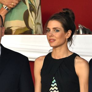 Le prince Albert II de Monaco, Charlotte Casiraghi et Gad Elmaleh - Soirée de cloture du 20ème Jumping International de Monte-Carlo au Port Hercule de Monaco à Monte-Carlo, le 27 juin 2015. La compétition célèbre cette année un double anniversaire : les 20 ans du Jumping et les 10 ans du Longines Global Champions Tour. @JUNIOR / BESTIMAGE