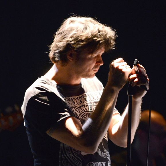 Bertrand Cantat - Les 29 et 30 mars au 104, à Paris, plusieurs artistes ont rendu un nouvel hommage à Alain Bashung avec le spectacle "Dernieres nouvelles de Frau Major". 
©Agence / Bestimage