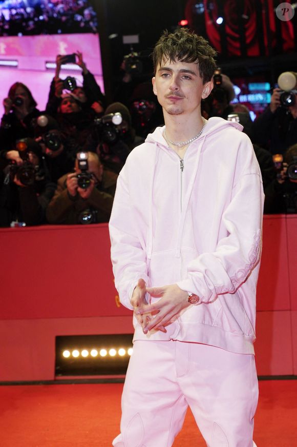 Timothée Chalamet  à la première du film "Un parfait inconnu" lors de la 75ème édition du festival international du film de Berlin, le 14 février 2025.

Photo : Action Press / Bestimage