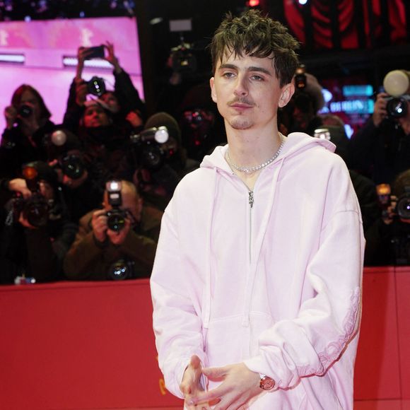 Timothée Chalamet  à la première du film "Un parfait inconnu" lors de la 75ème édition du festival international du film de Berlin, le 14 février 2025.

Photo : Action Press / Bestimage