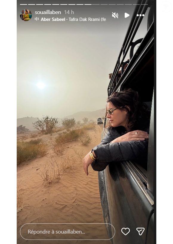 Souailla, la femme de Jimmy Mohamed, profite d'une escapade en Algérie.