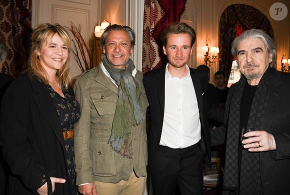 Valéry Zeitoun, sa femme Lorraine, Bastien Kossek et Serge Lama - Lancement du livre "Sardou Regards" de B.Kossek à l'hôtel Raphael à Paris, France, le 15 avril 2019. © Coadic Guirec/Bestimage