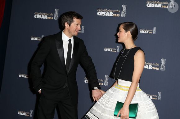 Guillaume Canet et Marion Cotillard - Photocall de la 40ème cérémonie des César au théâtre du Châtelet à Paris. Le 20 février 2015. © BORDE-JACOVIDES / BESTIMAGE