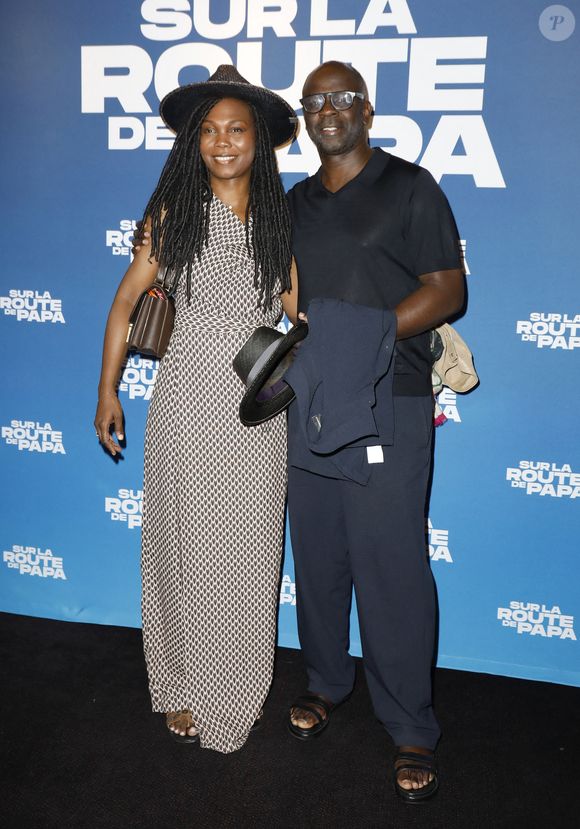 Lilian Thuram et sa femme Kareen Guiock-Thuram - Avant-Première "Sur la Route de Papa" UGC Bercy à Paris le 16 juin 2025. © Marc Ausset-Lacroix/Bestimage
