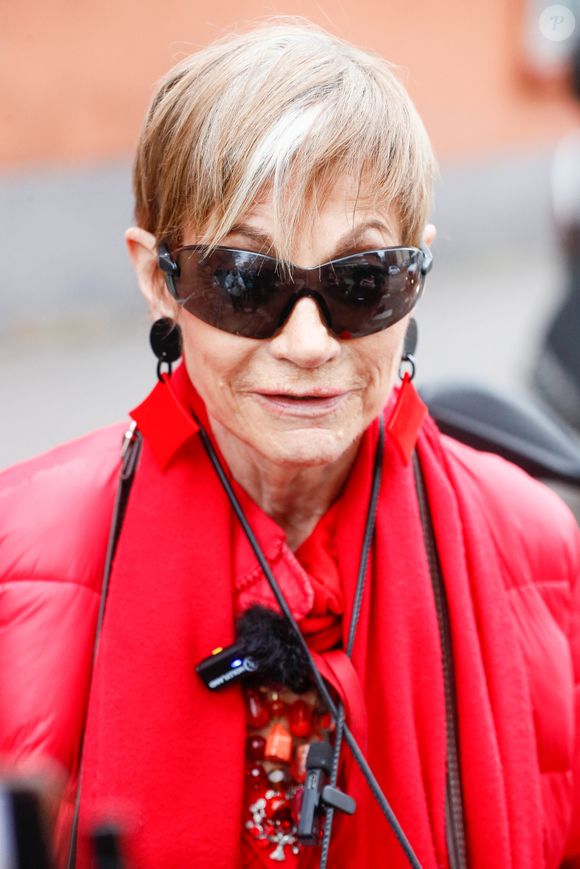 Exclusif - Isabelle Morini-Bosc - Arrivées au plateau de la dernière émission "Touche pas à mon poste" (TPMP) diffusée en direct sur C8 avant la fermeture de la chaine le 28 février, à Paris, France, le 27 février 2025. © Christophe Clovis/Bestimage