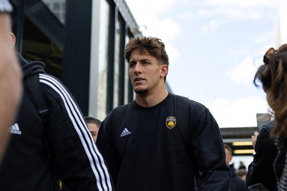 Oscar Jégou du Stade Rochelais lors du match de Top 14 entre La Rochelle et Oyonnax au Stade Marcel Deflandre le 30 mars 2024 à La Rochelle, France. Photo Thibaut Bossenie/Icon Sport/ABACAPRESS.COM