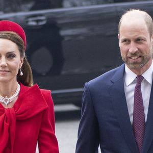 Le prince William, prince de Galles, et Catherine (Kate) Middleton, princesse de Galles - La famille royale britannique célèbre le 76ème Commonwealth Day à l'abbaye de Westminster à Londres, le 10 mars 2025.