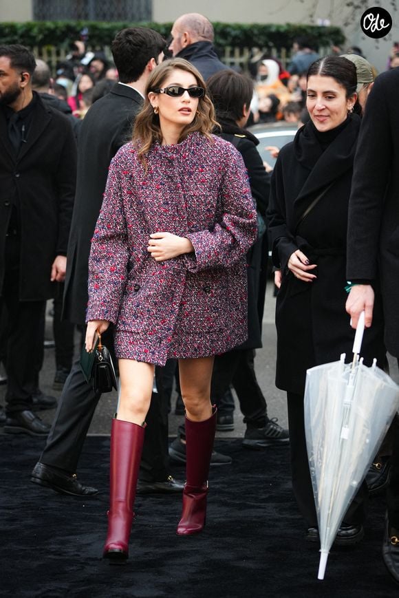 Dévoilée le 25 août 2026, cette campagne célèbre les dix ans de la marque française. 

Sahteene Sednaoui au défilé Gucci automne/hiver 2025-2026 à Milan le 25 février 2025. © Lucia Sabatelli / Bestimage