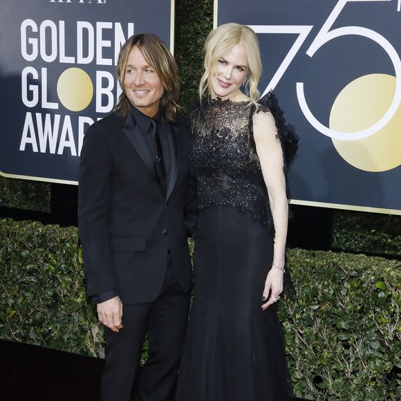 Keith Urban et Nicole Kidman sur le tapis rouge de la 75ème cérémonie des Golden Globe Awards au Beverly Hilton à Los Angeles, le 7 janvier 2018. ©Action Press / Bestimage