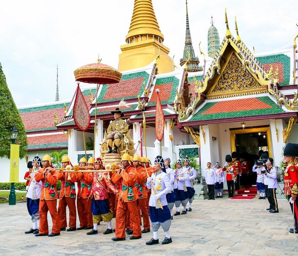 Couronnement du roi Rama X à Bangkok en Thaïlande, le 4 mai 2019.