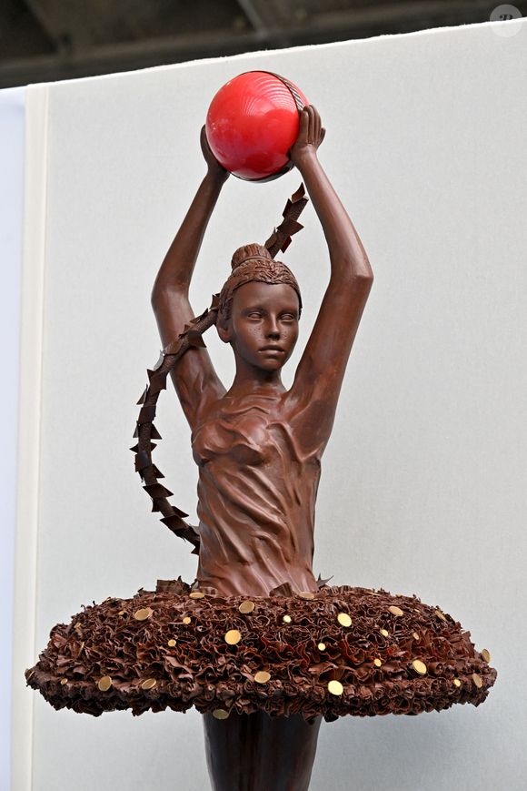 Exclusif - Ici, une des 4 sculptures en chocolat durant la sixième édition, le 3 février 2026, du Trophée Cacao Criollo. © Bruno Bebert / Bestimage