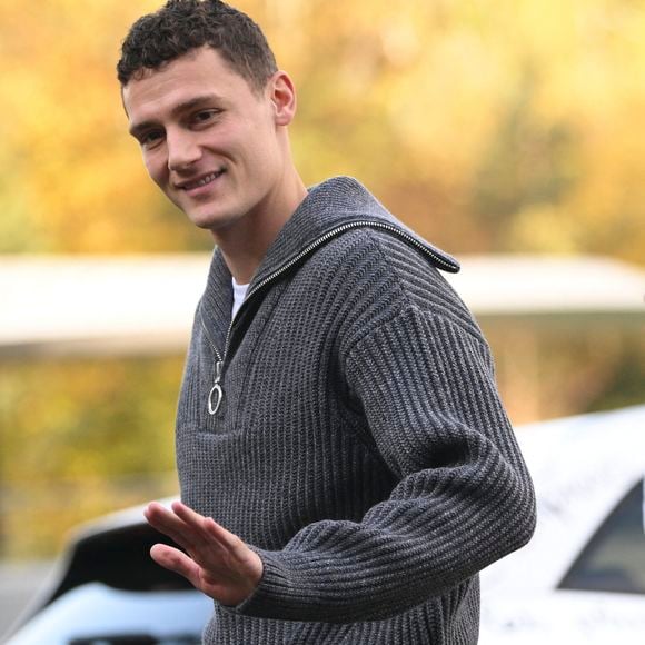 Benjamin Pavard - Arrivée des joueurs de l'équipe de France à Clairefontaine, le 14 novembre 2022. JB Autissier / Panoramic / Bestimage
