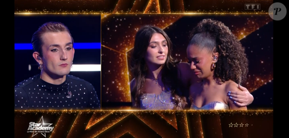 Ema, Léane et Théo L. lors du prime de la "Star Academy 2025" sur TF1 le 14 novembre 2025 sur TF1.  ©TF1