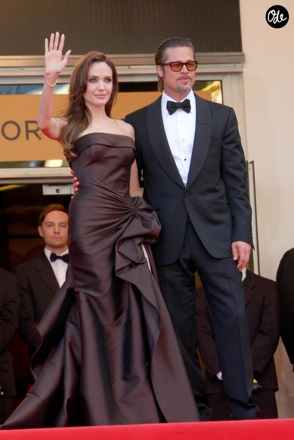 Angelina Jolie et Brad Pitt - 64e Festival de Cannes, montée des marches du film "Tree of Life", le 16 mai 2011. © Guillaume Gaffiot/Bestimage