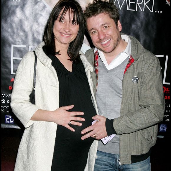 Archive - Bruno Guillon et sa femme Marion enceinte. Générale d'Elie Semoun Merki à l'Olympia Paris 2009  © Guillaume Gaffiot/bestimage