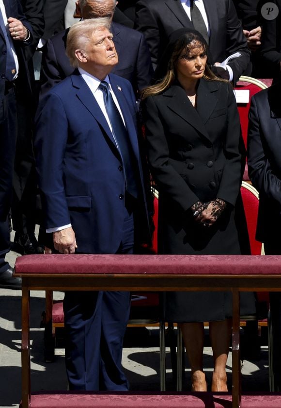 Donald Trump et Melania aux obsèques du pape François, 26 avril 2025 © Zuma Press / Bestimage