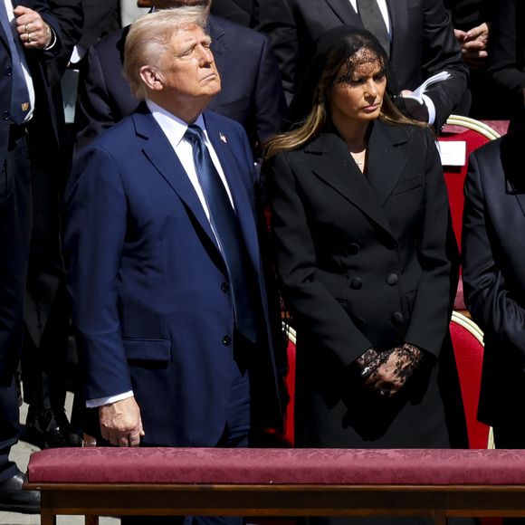 Donald Trump et Melania aux obsèques du pape François, 26 avril 2025 © Zuma Press / Bestimage