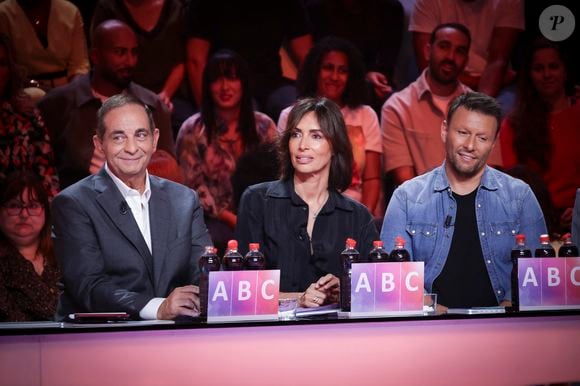 Exclusif - Laurent Fontaine, Géraldine Maillet, Raymond Aabou lors de l'émission "Tout beau, tout n9uf" présentée par C. Hanouna sur W9 à Paris le 12 septembre 2025. © Jack Tribeca / Bestimage