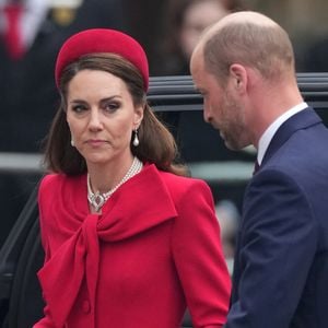 Le prince William, prince de Galles, et Catherine (Kate) Middleton, princesse de Galles - La famille royale d'Angleterre célèbre le 76ème Commonwealth Day à l'abbaye de Westminster à Londres le 10 mars 2025. ©Julien Burton/ Bestimage