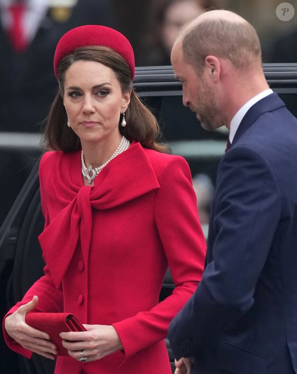Le prince William, prince de Galles, et Catherine (Kate) Middleton, princesse de Galles - La famille royale d'Angleterre célèbre le 76ème Commonwealth Day à l'abbaye de Westminster à Londres le 10 mars 2025. ©Julien Burton/ Bestimage
