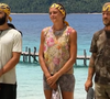 Il a vécu 40 jours incroyables aux Philippines. Ilyesse, Charlotte et Thibault avant l'épreuve des poteaux lors de la finale de "Koh-Lanta, La Tribu maudite", sur TF1 mardi 3 décembre 2024.