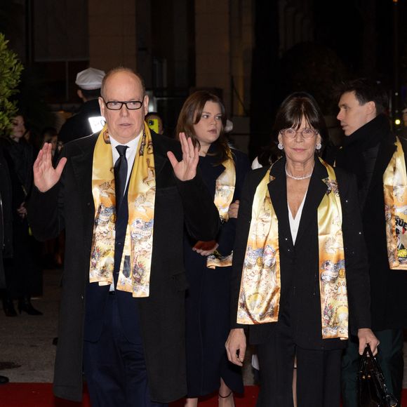 Le prince Albert II de Monaco, la princesse Stéphanie de Monaco - Soirée de clôture du 47ème Festival International du Cirque de Monte-Carlo sous le chapiteau de Fontvieille à Monaco, le 21 janvier 2025. © Olivier Huitel / Pool Monaco / Bestimage