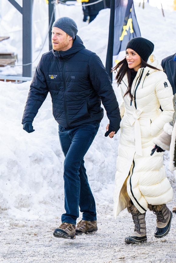 Le prince Harry et Meghan Markle lors des "Invictus Games Vancouver Whistler 2025" au Canada, le 11 février 2025. © Backgrid UK/ Bestimage