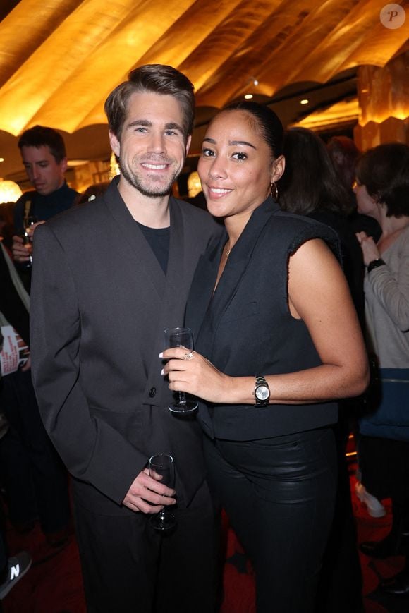 Virginie Sainsily et Giovanni Castaldi assistent à la soirée de lancement de Sidaction dans le cadre de la semaine de la mode à Paris au Lido à Paris, France le 03 mars 2025. Photo par Jerome Dominé/ABACAPRESS.COM