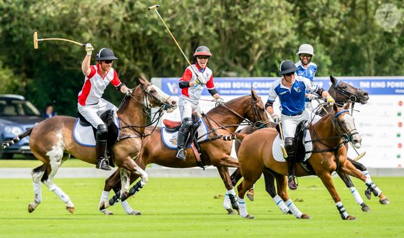 Le prince William, duc de Cambridge et son frère le prince Harry, duc de Sussex lors d'un match de polo de bienfaisance King Power Royal Charity Polo Day à Wokinghan, comté de Berkshire, Royaume Uni, le 10 juillet 2019. AGENCE / BESTIMAGE