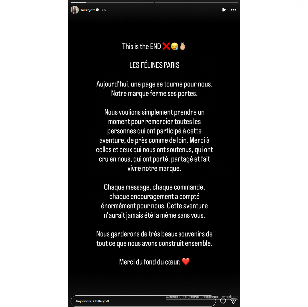 Photo : La jeune femme a en effet décidé de fermer définitivement sa ...