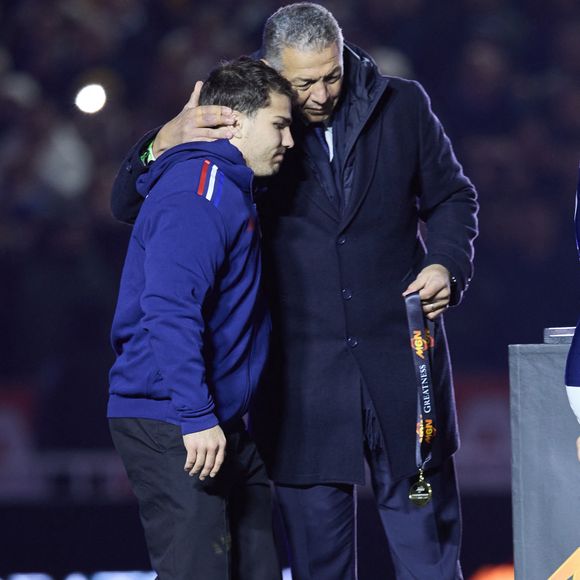 Antoine Dupont - La France domine l'Ecosse (35-16) et remporte le Tournoi des 6 Nations au Stade de France à Saint-Denis, Seine Saint-Denis, France, le 15 mars 2025. © Cyril Moreau/Bestimage