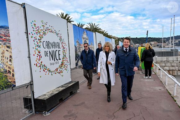 Clôture de l'opération de collecte de fonds "Pièces Jaunes", destinée à améliorer la vie des enfants hospitalisés, au Jardin Albert 1er, à Nice, France, le 7 février  2025, en présence de la Première dame française, Brigitte Macron, la présidente de la Fondation Hôpitaux de Paris-Hôpitaux de France, du sélectionneur de l'équipe de France de football, Didier Deschamps le parrain de l'opération Pièces Jaunes, de Christian Estrosi, le maire de Nice, sa femme, Laura Tenoudji Estrosi, d'Anne Barrère, la vice-présidente de la Fondation Hôpitaux de Paris-Hôpitaux de France, Philippe Wahl, le président-directeur général du Groupe La Poste, de José Cobos, ancien capitaine de l'OGC Nice et conseiller municipal de la ville de Nice délégué à l'évènementiel sportif, et du compositeur du morceau caritatif "Les P'tits Soleils", l'hymne des Pièces Jaunes, John Mamann. Ce titre a été chanté sur la scène par Eugie, Sab, Julien Esmée, Vernis Rouge... et les personnalités. Mme Macron et Didier Deschamps ont fait, comme à leur habitude, le tour des diffèrents stands des associations et des partenaires, comme Carrefour, la Fondrtion Lenval, le CHU, la Poste et la Banque de France où ils ont fait la pesée des pièces jaunes... mais l'arrêt le plus surprenant fut sur le stand du Nice Azur Boxe où le coach des Bleus et Mme Macron n'ont pas hésité à mettre les gants pour quelques échanges avec les boxeurs présents.  © Bruno Bebert/Bestimage