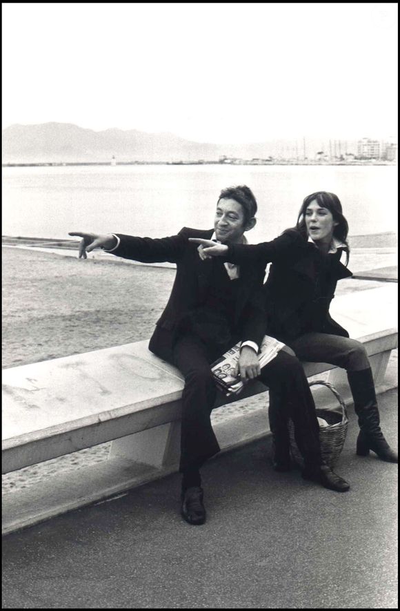 Archives - Serge Gainsbourg et Jane Birkin sur la Croisette de Cannes en 1969. (DANIEL ANGELI / BESTIMAGE).
