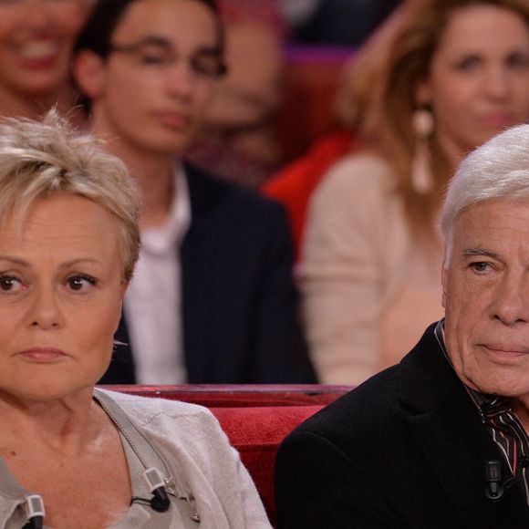 Muriel Robin ET Guy Bedos lors de l'enregistrement de "Vivement Dimanche" à Paris, France, 23 septembre 2015. Photo Max Colin/ABACAPRESS.COM