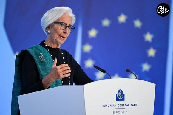 Francfort-sur-le-Main Décision de la Banque centrale européenne sur les taux d'intérêt Conférence de presse Christine Lagarde, présidente de la BCE, s'exprime lors de la conférence de presse de la Banque centrale européenne BCE La BCE maintient inchangés les taux d'intérêt directeurs dans la zone euro | 00736565