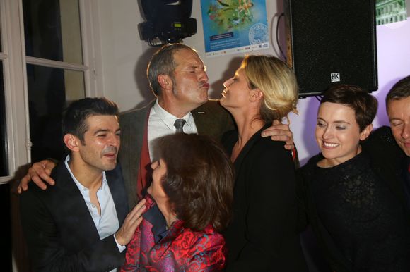 Philippe Gaudin, Stephane Marie, Luana Belmondo, Sophie jovillard, Noelle Breham - 10eme anniversaire de l'emission 'Silence ça pousse' sur France 5 a Paris le 9 octobre 2012.