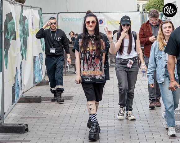 Exclusif - Hoshi (Mathilde Gerner) est en répétition, le 6 juin 2024, sur le parvis Saint-Christophe de Tourcoing.

© Stéphane Vansteenkiste / Bestimage
