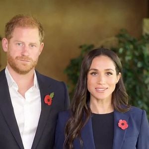 Le prince Harry et Meghan Markle (Le prince Harry, duc de Sussex et Meghan Markle, duchesse de Sussex) message vidéo lors de la conférence ministérielle mondiale inaugurale sur la violence contre les enfants en Colombie. (Backgrid USA / Bestimage)