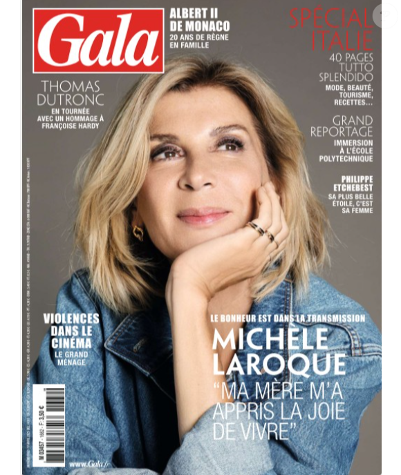 Michèle Laroque en couverture de "Gala", numéro du 17 avril 2025.