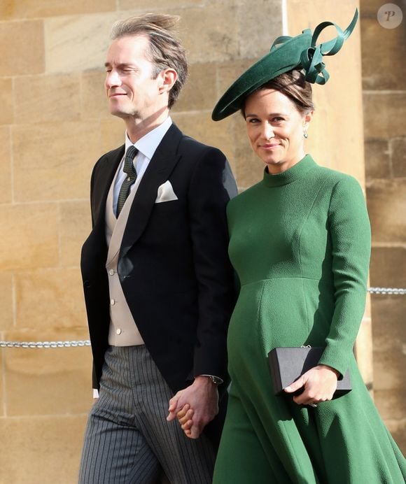 Pippa Middleton et James Matthews à la chapelle Saint George de Windsor, le 12 octobre 2018. Photo : Bestimage