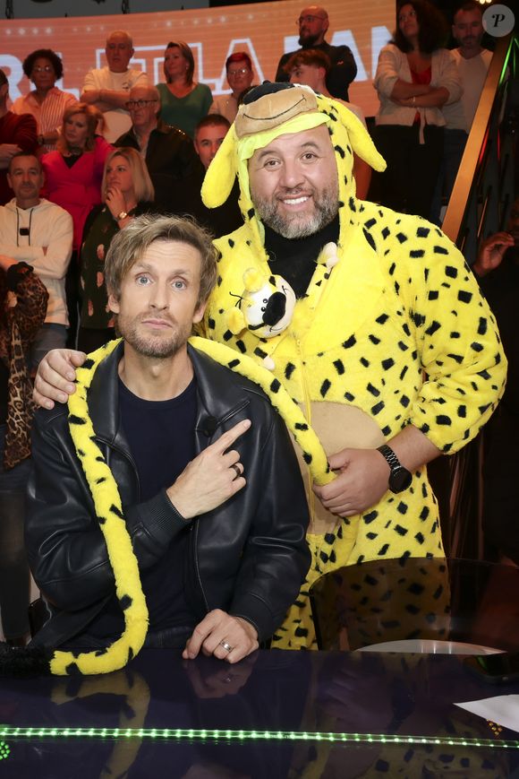 Exclusif - Philippe Lacheau, Mokhtar, sur le plateau de TBT9 présenté par C.Hanouna, et diffusé en direct sur W9, Paris, France, le 10 fevrier 2026. © Jack Tribeca / Bestimage