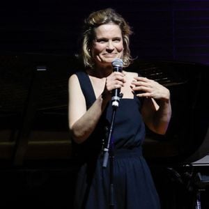 Exclusif - Sarah Biasini (fille de Romy Scdhneider) - Soirée en hommage à Jean-Loup Dabadie à la SACEM à Neuilly-sur-Seine, le 07 avril 2025. © Christophe Clovis / Bestimage