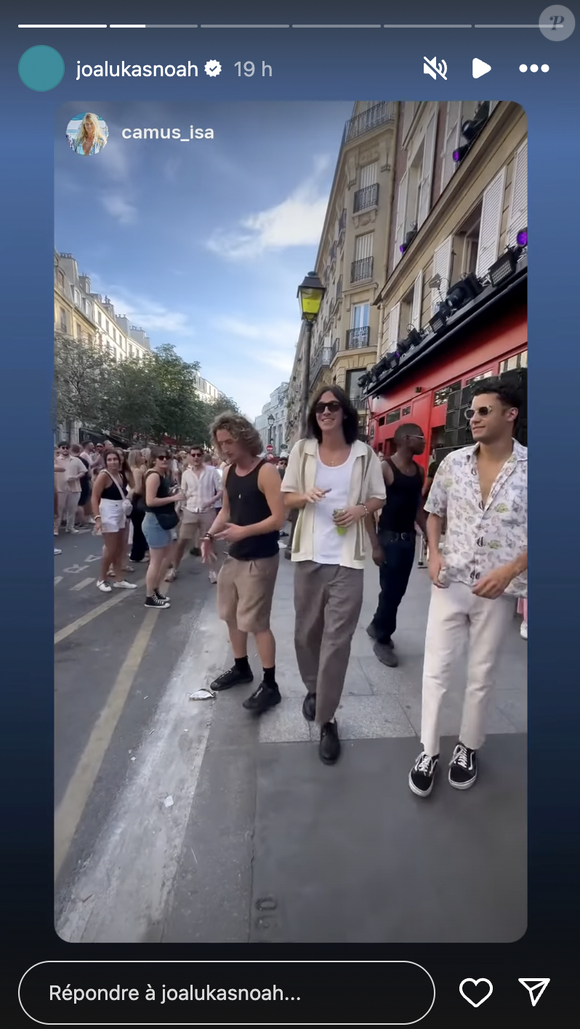 Sur son compte Instagram, le fils de Yannick Noah a partagé le fil de sa soirée