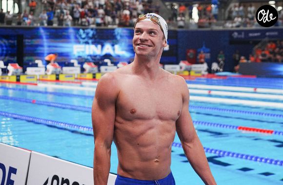 Léon Marchand lors de la finale du 400 m nage libre aux Championnats d'Europe de natation, à Paris le 16 août 2026. © Laurent Lairys / PsnewZ / Bestimage